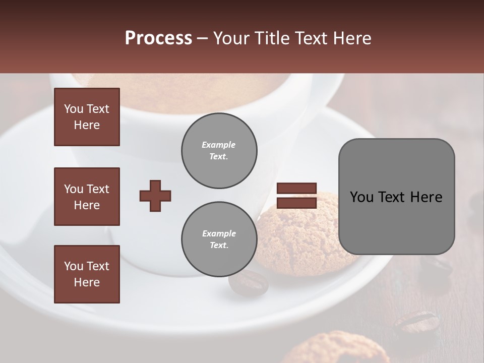 A Cup Of Coffee And A Cookie On A Saucer PowerPoint Template