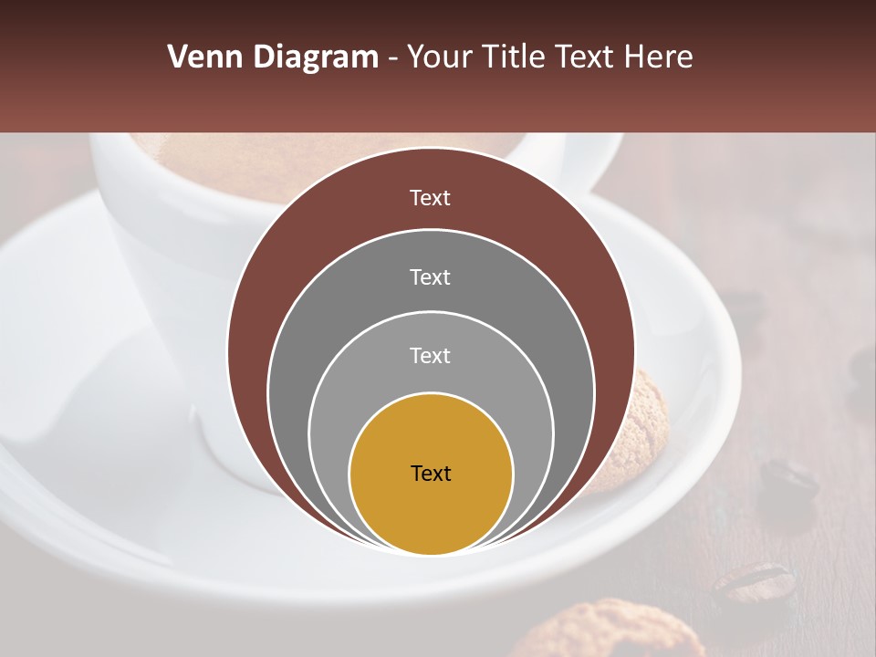 A Cup Of Coffee And A Cookie On A Saucer PowerPoint Template