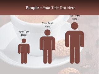 A Cup Of Coffee And A Cookie On A Saucer PowerPoint Template