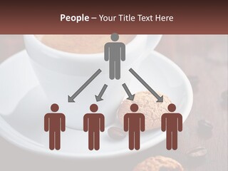 A Cup Of Coffee And A Cookie On A Saucer PowerPoint Template