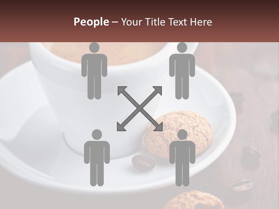 A Cup Of Coffee And A Cookie On A Saucer PowerPoint Template