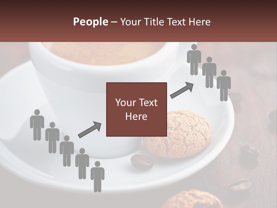 A Cup Of Coffee And A Cookie On A Saucer PowerPoint Template
