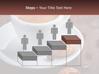 A Cup Of Coffee And A Cookie On A Saucer PowerPoint Template