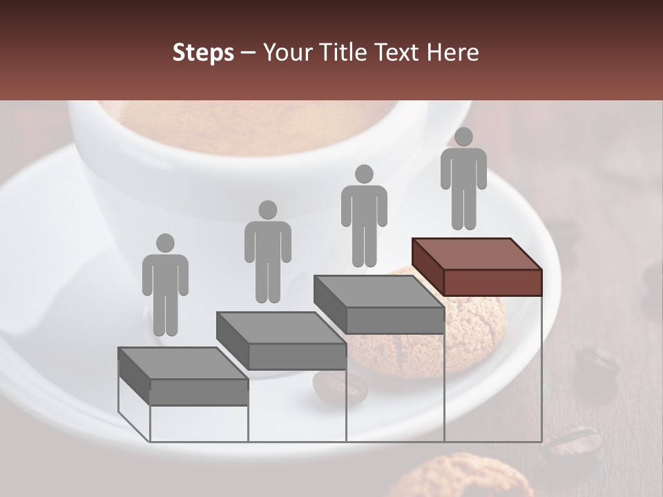 A Cup Of Coffee And A Cookie On A Saucer PowerPoint Template