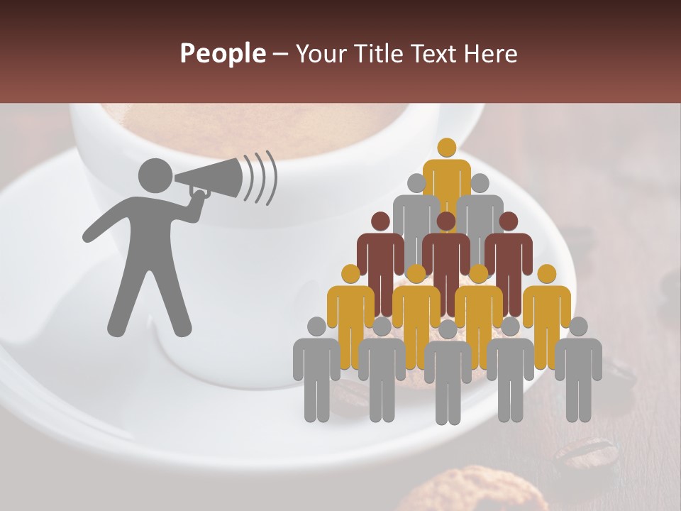 A Cup Of Coffee And A Cookie On A Saucer PowerPoint Template