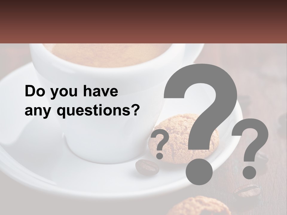 A Cup Of Coffee And A Cookie On A Saucer PowerPoint Template