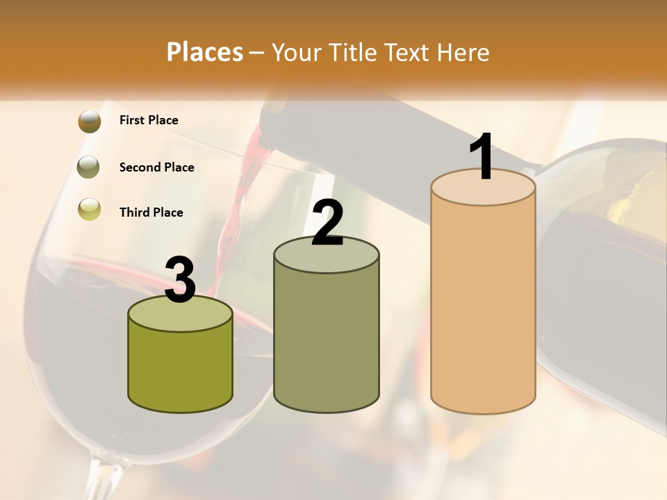 A Bottle Of Wine Being Poured Into A Glass PowerPoint Template