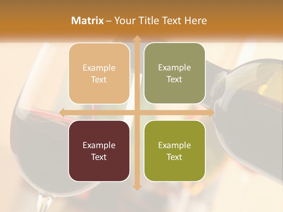 A Bottle Of Wine Being Poured Into A Glass PowerPoint Template