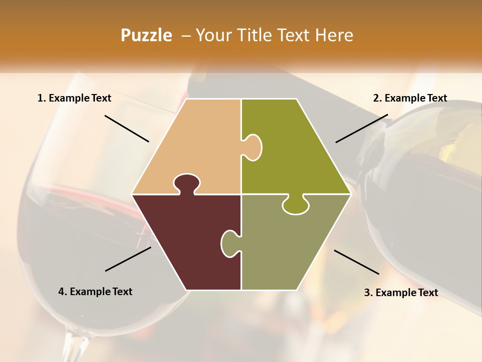 A Bottle Of Wine Being Poured Into A Glass PowerPoint Template