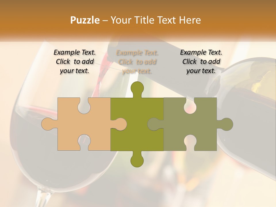 A Bottle Of Wine Being Poured Into A Glass PowerPoint Template