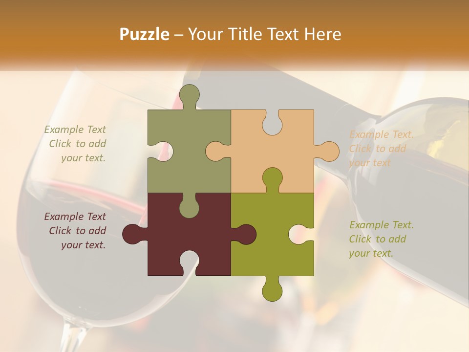 A Bottle Of Wine Being Poured Into A Glass PowerPoint Template