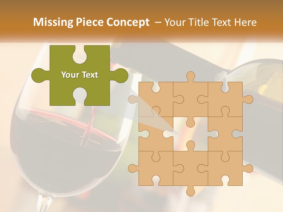 A Bottle Of Wine Being Poured Into A Glass PowerPoint Template