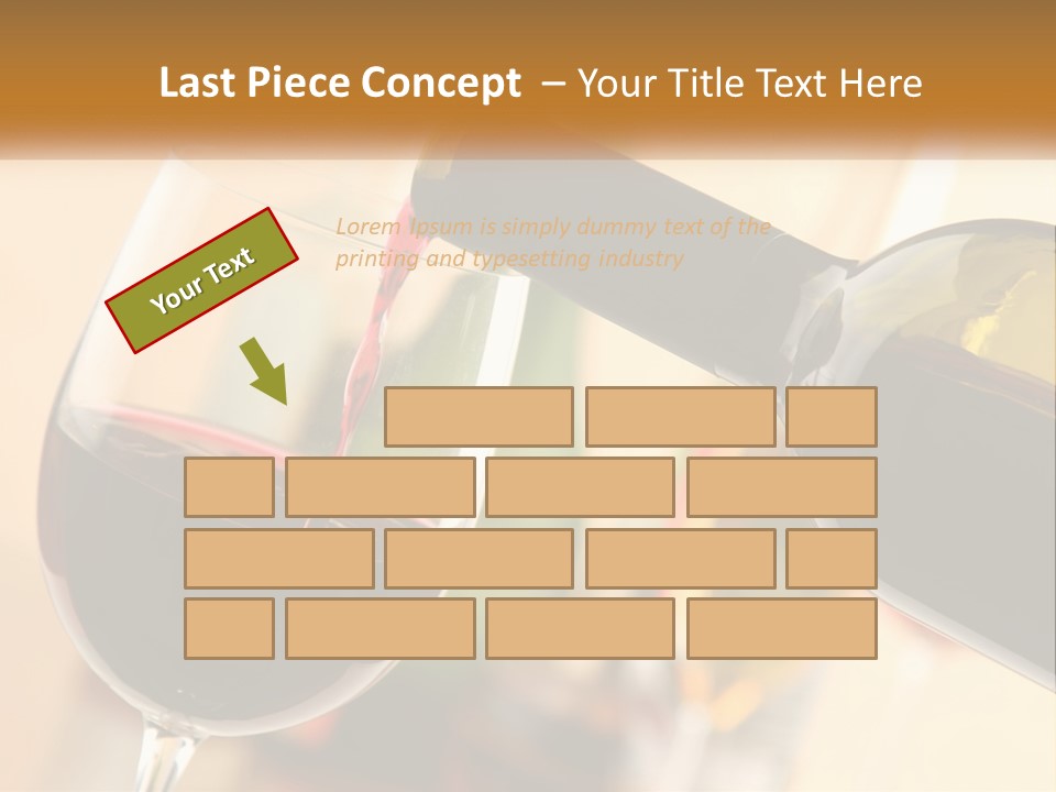 A Bottle Of Wine Being Poured Into A Glass PowerPoint Template
