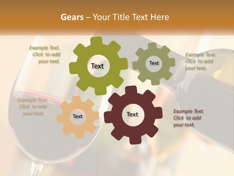 A Bottle Of Wine Being Poured Into A Glass PowerPoint Template