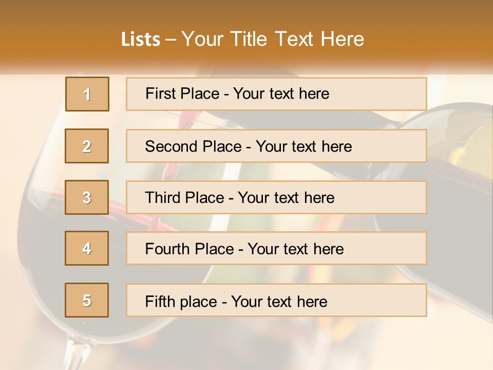 A Bottle Of Wine Being Poured Into A Glass PowerPoint Template