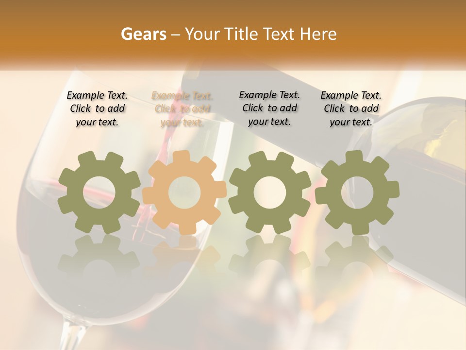 A Bottle Of Wine Being Poured Into A Glass PowerPoint Template