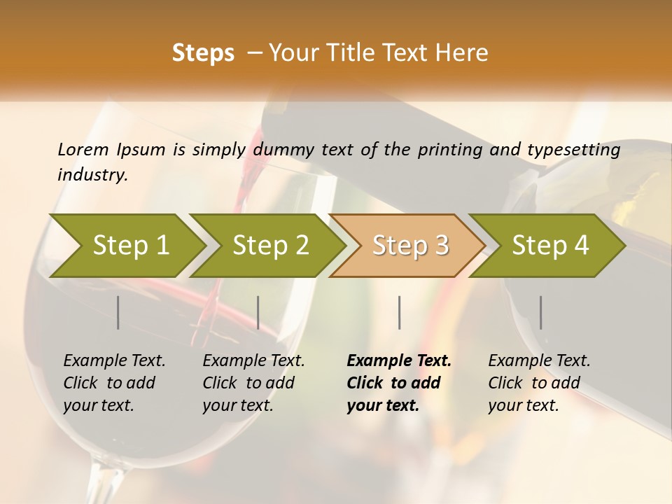 A Bottle Of Wine Being Poured Into A Glass PowerPoint Template