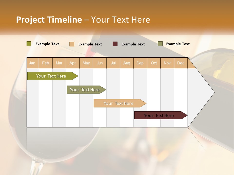 A Bottle Of Wine Being Poured Into A Glass PowerPoint Template