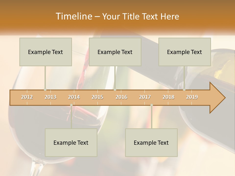 A Bottle Of Wine Being Poured Into A Glass PowerPoint Template