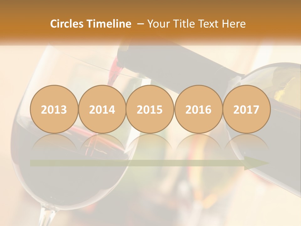 A Bottle Of Wine Being Poured Into A Glass PowerPoint Template