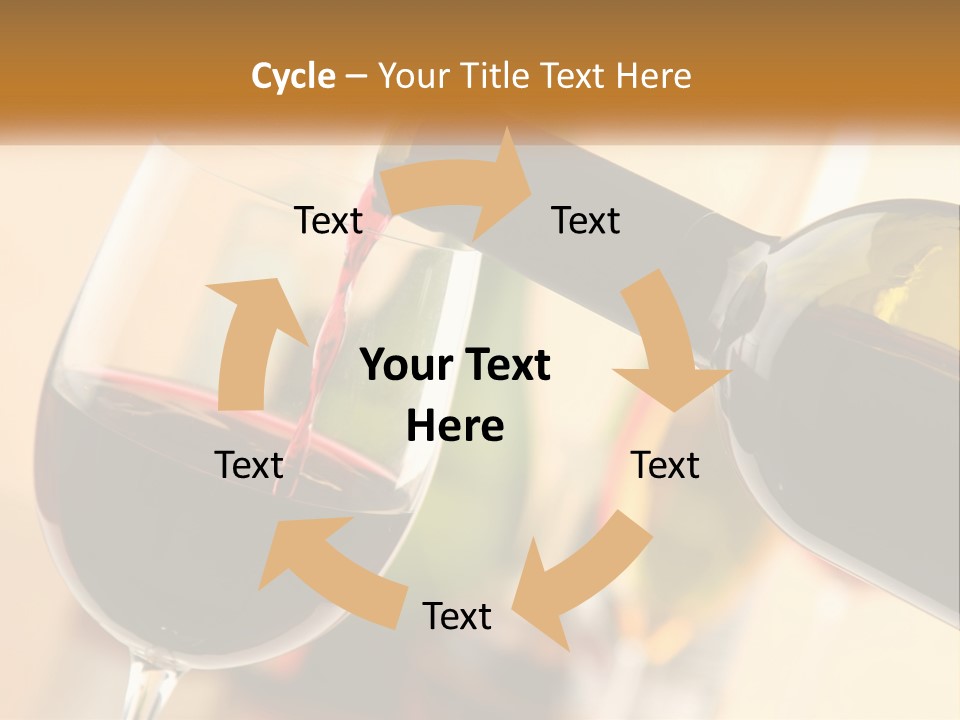 A Bottle Of Wine Being Poured Into A Glass PowerPoint Template