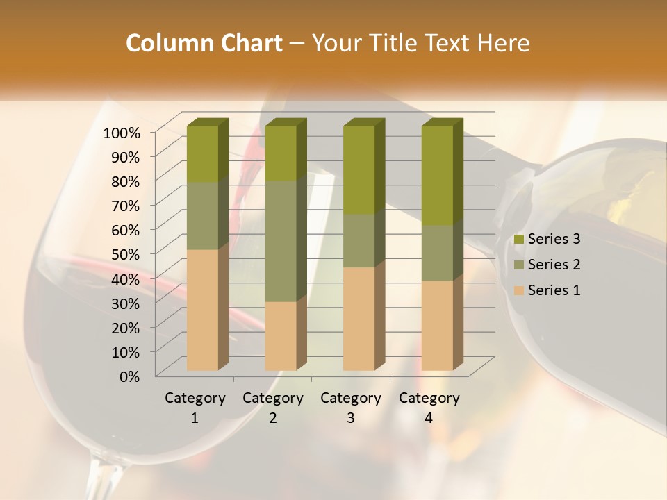 A Bottle Of Wine Being Poured Into A Glass PowerPoint Template