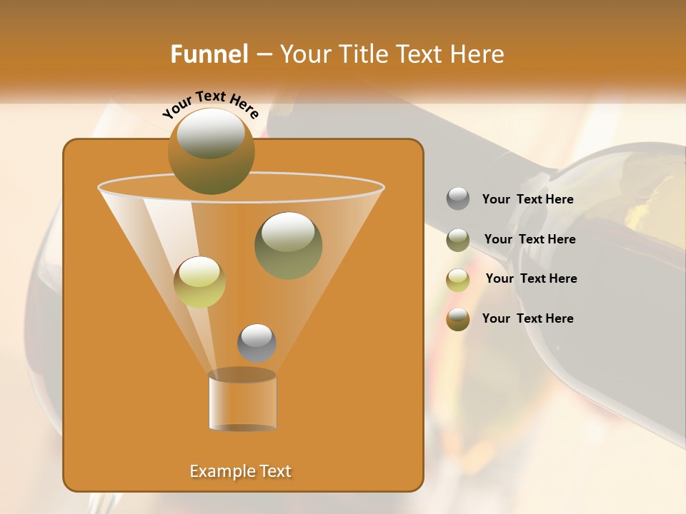 A Bottle Of Wine Being Poured Into A Glass PowerPoint Template