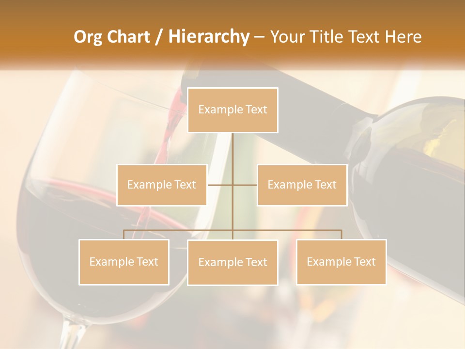 A Bottle Of Wine Being Poured Into A Glass PowerPoint Template