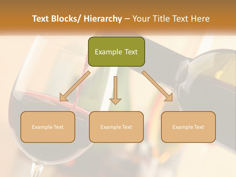 A Bottle Of Wine Being Poured Into A Glass PowerPoint Template