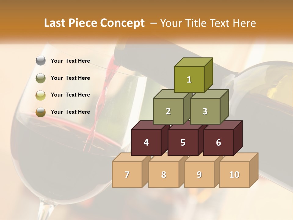 A Bottle Of Wine Being Poured Into A Glass PowerPoint Template