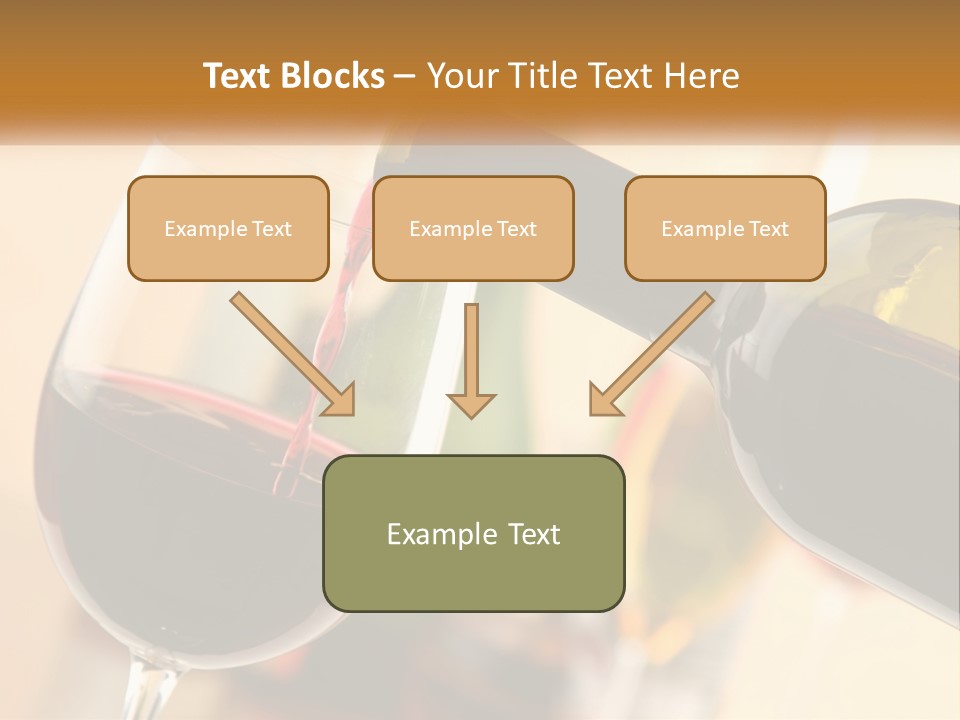 A Bottle Of Wine Being Poured Into A Glass PowerPoint Template