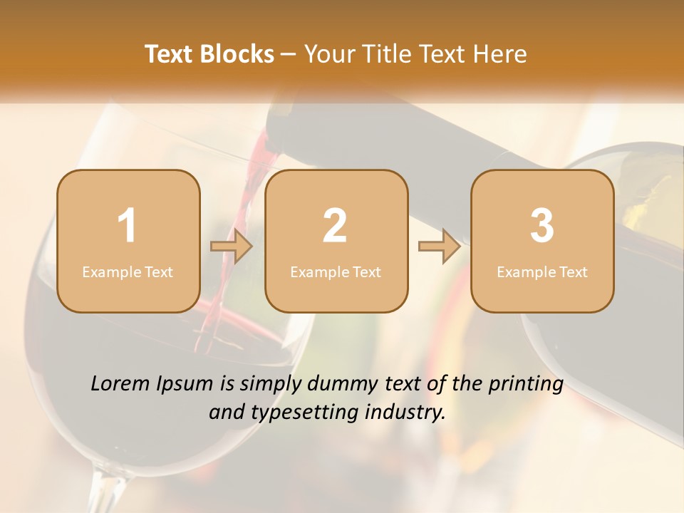 A Bottle Of Wine Being Poured Into A Glass PowerPoint Template