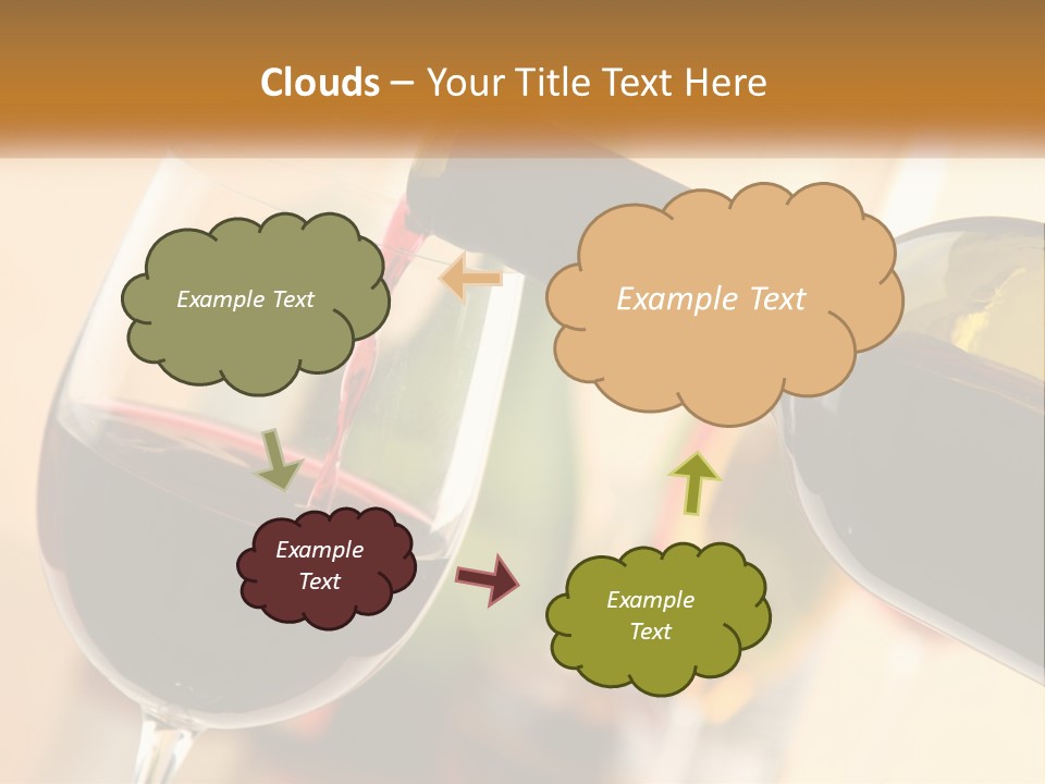 A Bottle Of Wine Being Poured Into A Glass PowerPoint Template