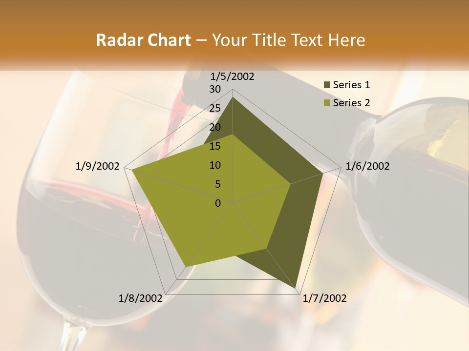 A Bottle Of Wine Being Poured Into A Glass PowerPoint Template
