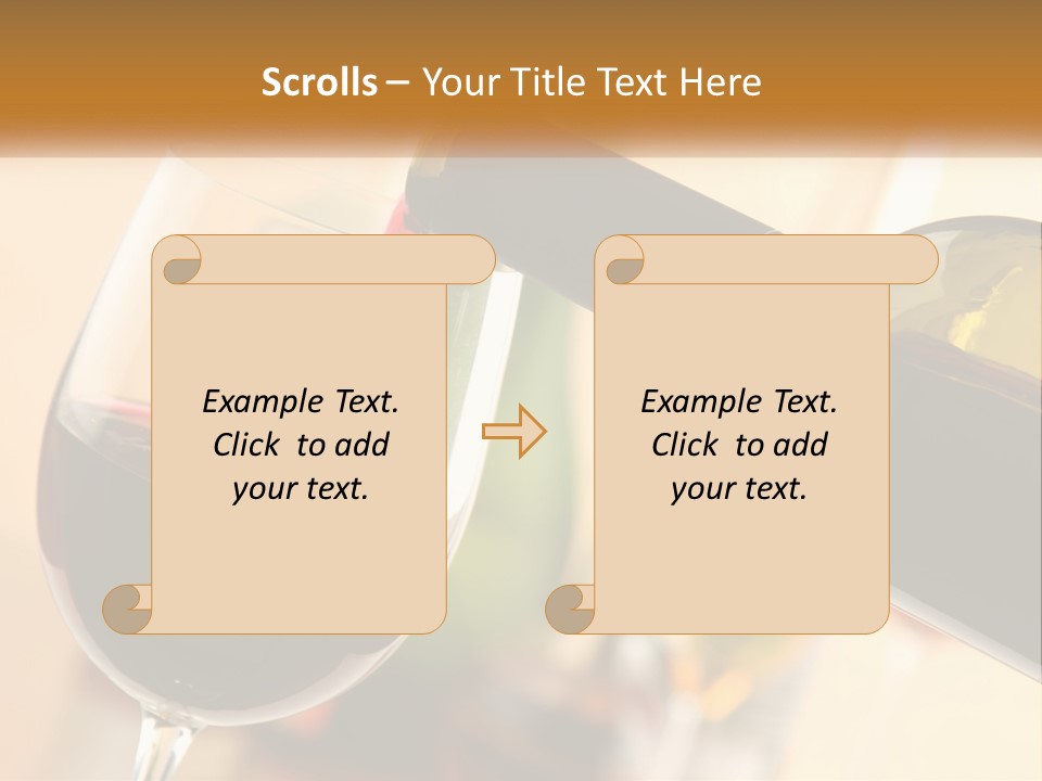 A Bottle Of Wine Being Poured Into A Glass PowerPoint Template