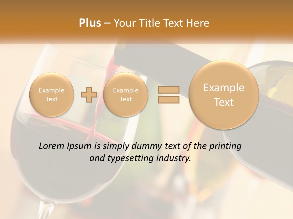 A Bottle Of Wine Being Poured Into A Glass PowerPoint Template
