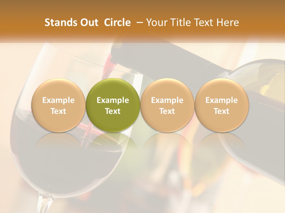 A Bottle Of Wine Being Poured Into A Glass PowerPoint Template