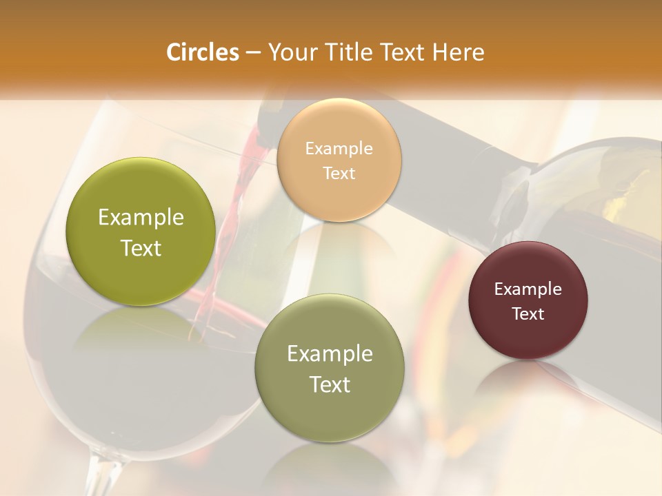 A Bottle Of Wine Being Poured Into A Glass PowerPoint Template