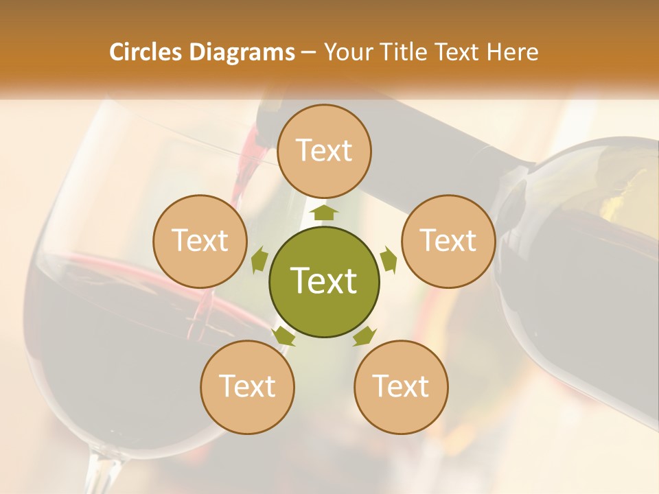 A Bottle Of Wine Being Poured Into A Glass PowerPoint Template