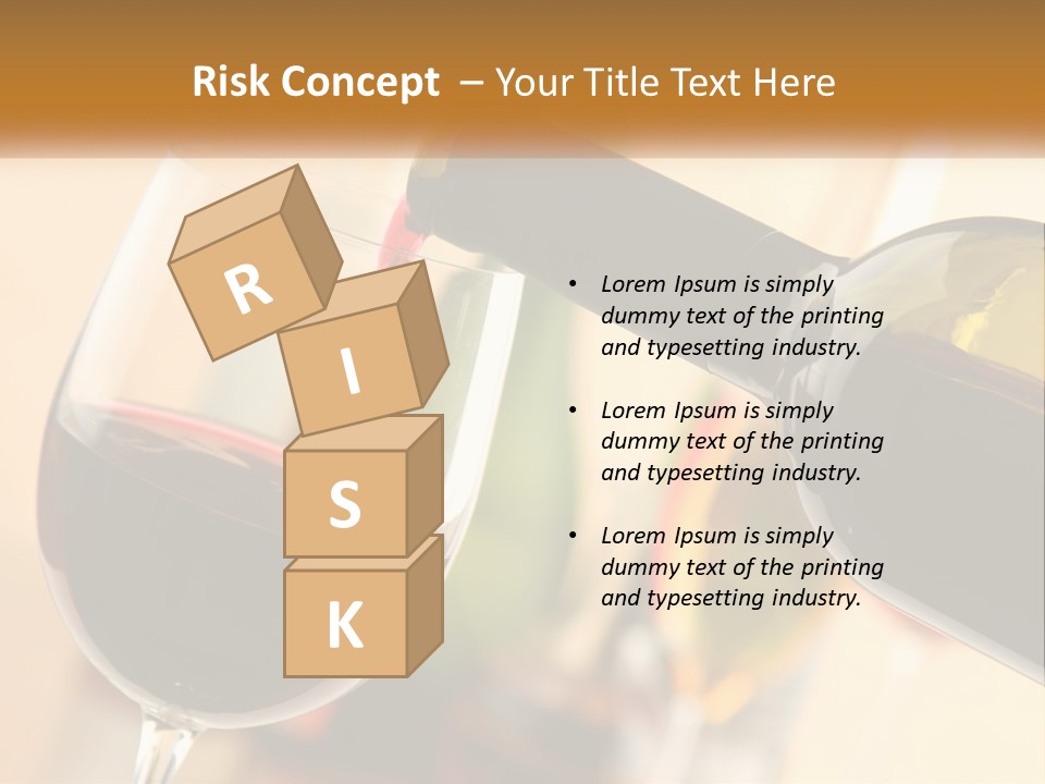 A Bottle Of Wine Being Poured Into A Glass PowerPoint Template