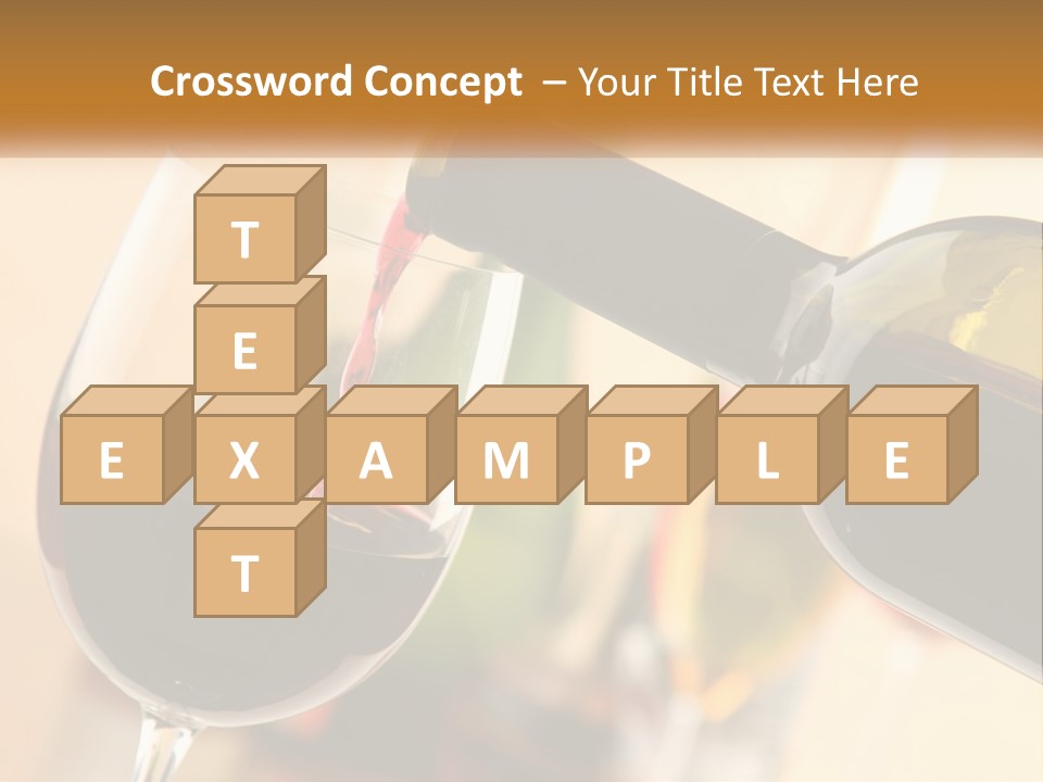 A Bottle Of Wine Being Poured Into A Glass PowerPoint Template