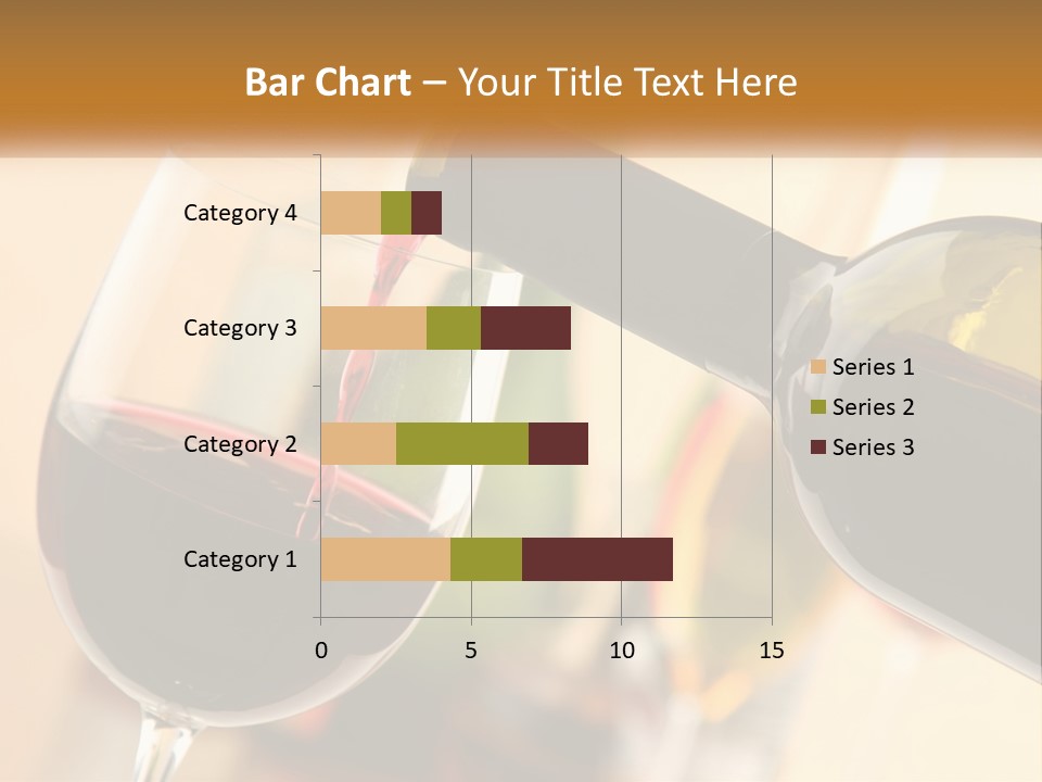 A Bottle Of Wine Being Poured Into A Glass PowerPoint Template