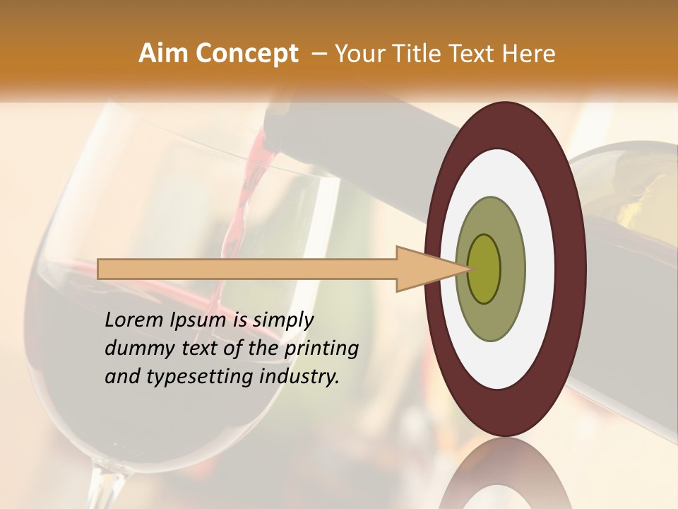 A Bottle Of Wine Being Poured Into A Glass PowerPoint Template