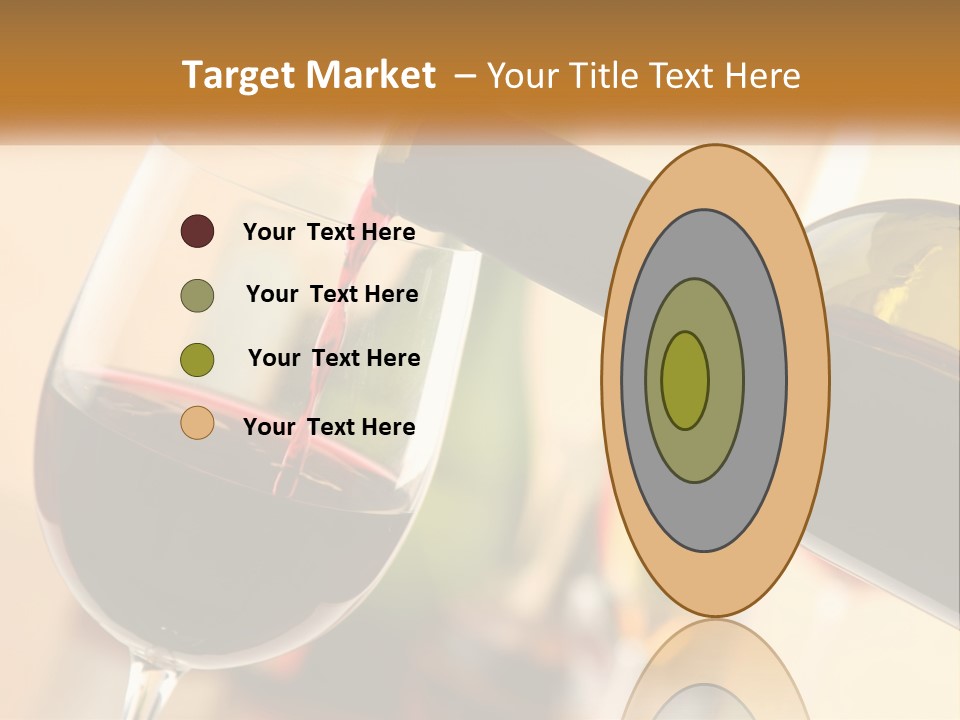 A Bottle Of Wine Being Poured Into A Glass PowerPoint Template