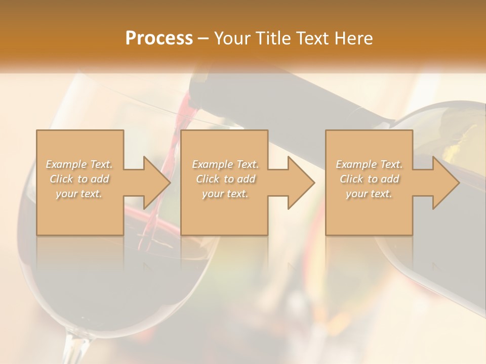 A Bottle Of Wine Being Poured Into A Glass PowerPoint Template