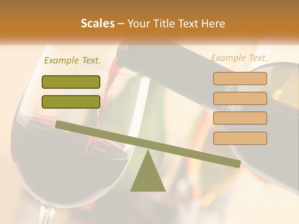 A Bottle Of Wine Being Poured Into A Glass PowerPoint Template