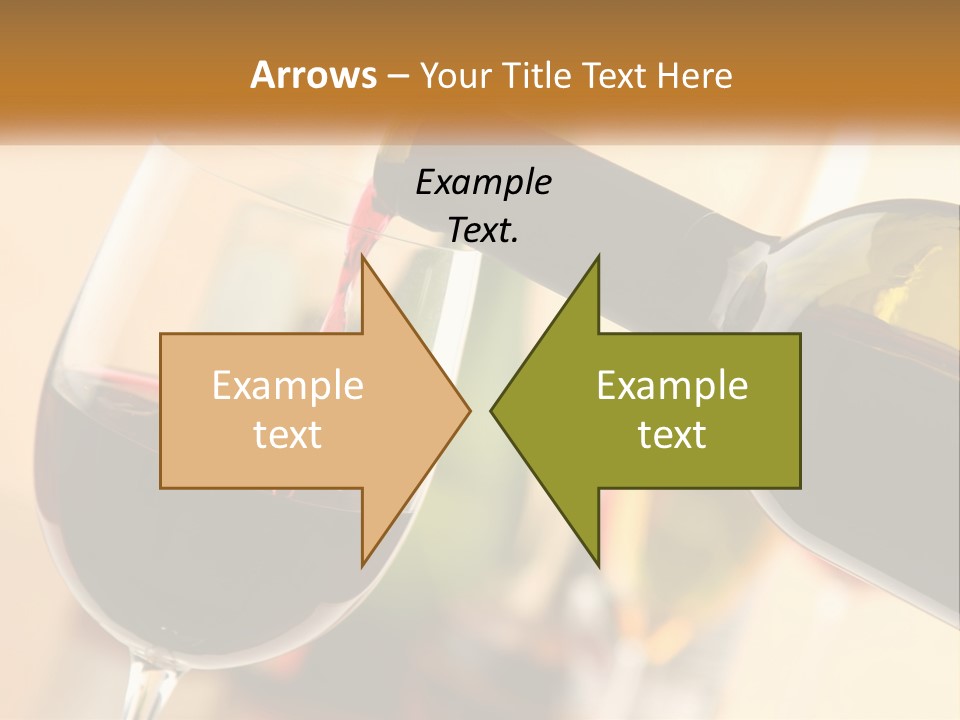 A Bottle Of Wine Being Poured Into A Glass PowerPoint Template