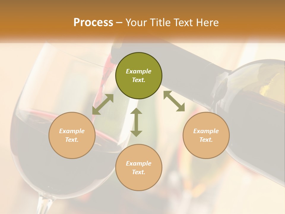 A Bottle Of Wine Being Poured Into A Glass PowerPoint Template