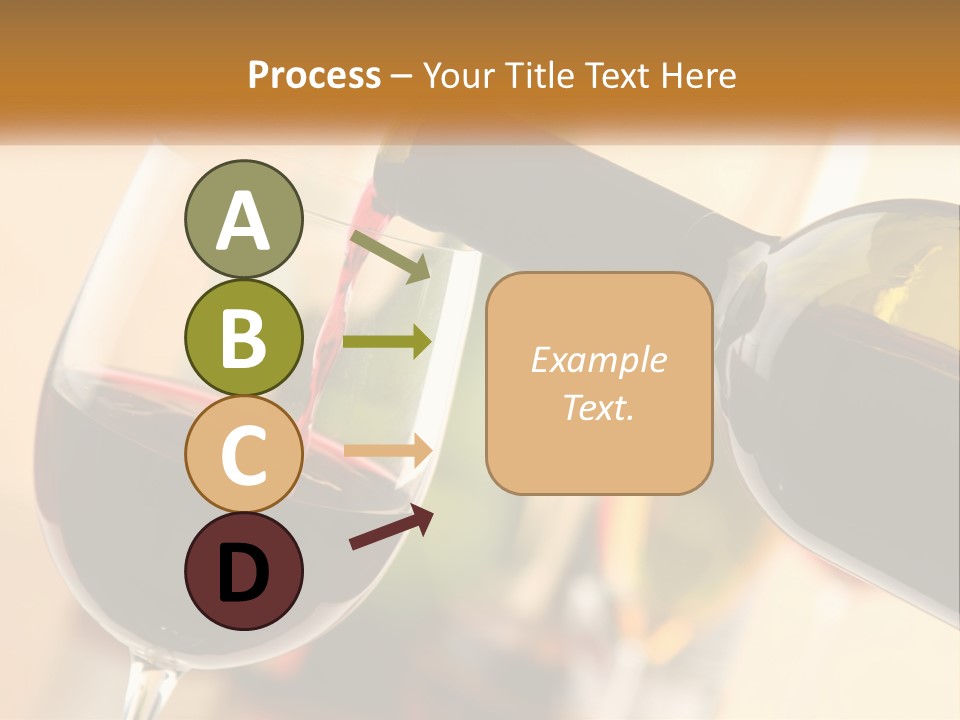 A Bottle Of Wine Being Poured Into A Glass PowerPoint Template
