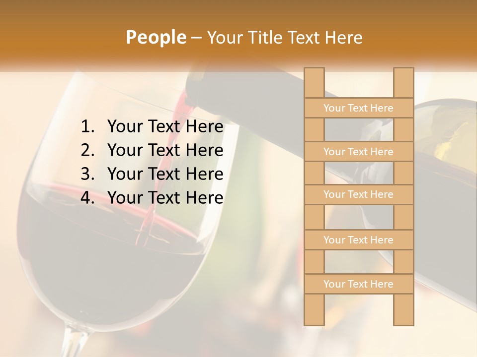 A Bottle Of Wine Being Poured Into A Glass PowerPoint Template